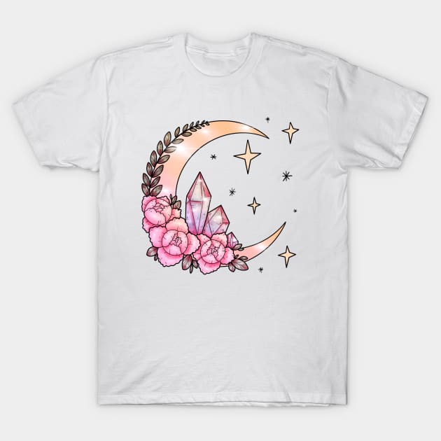 Moon & Crystals T-Shirt by chiaraLBart